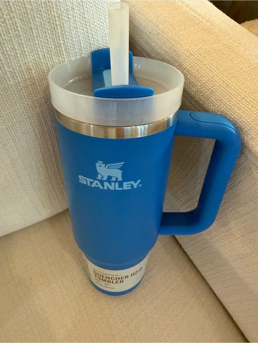 Stanley Blue Insulated Tumbler with Handle and Straw Lid 30oz